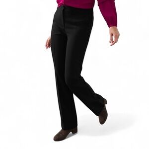 CHICO'S Flex Waist Modern Tailored Classic Trouser Pants in Black Careerwear 16R